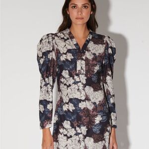 Walter Baker Kendall Floral Long Sleeve Maxi Dress Size L